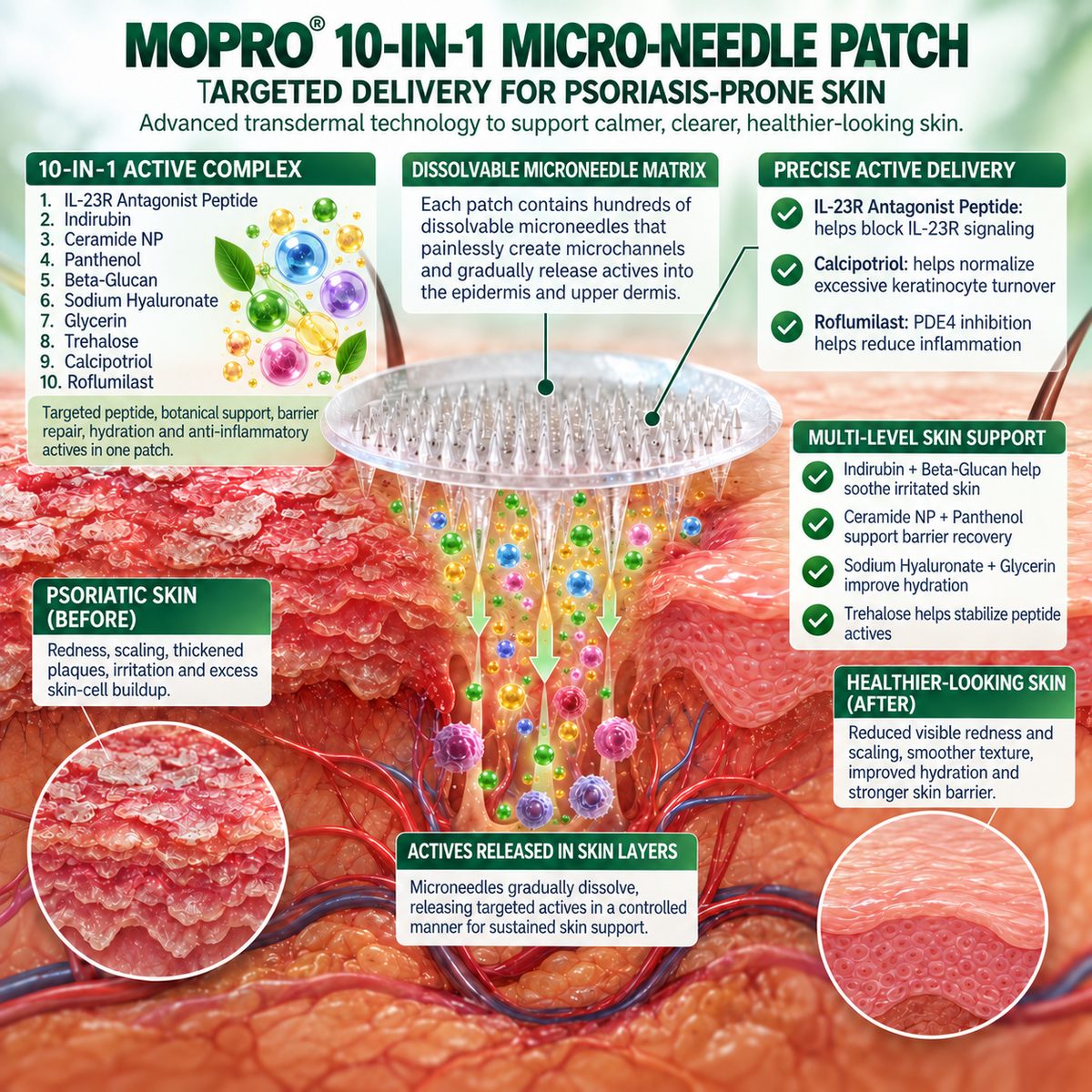 🔥 Only 10 left! Get 30% OFF your second purchase! MOPRO® helps reduce visible scaling, redness, dryness & itching while supporting psoriasis-prone skin. Limited stock — don’t miss out! 💚